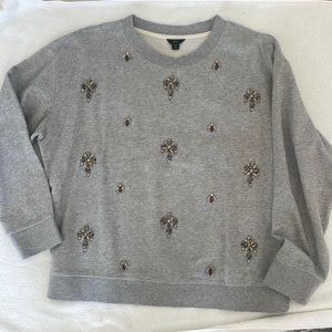 J Crew sweatshirt with jewels